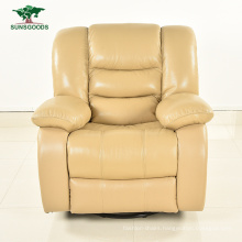 Chinese Leisure Home Furniture Recliner Sofa Living Room Couch Wood Leather Sofa